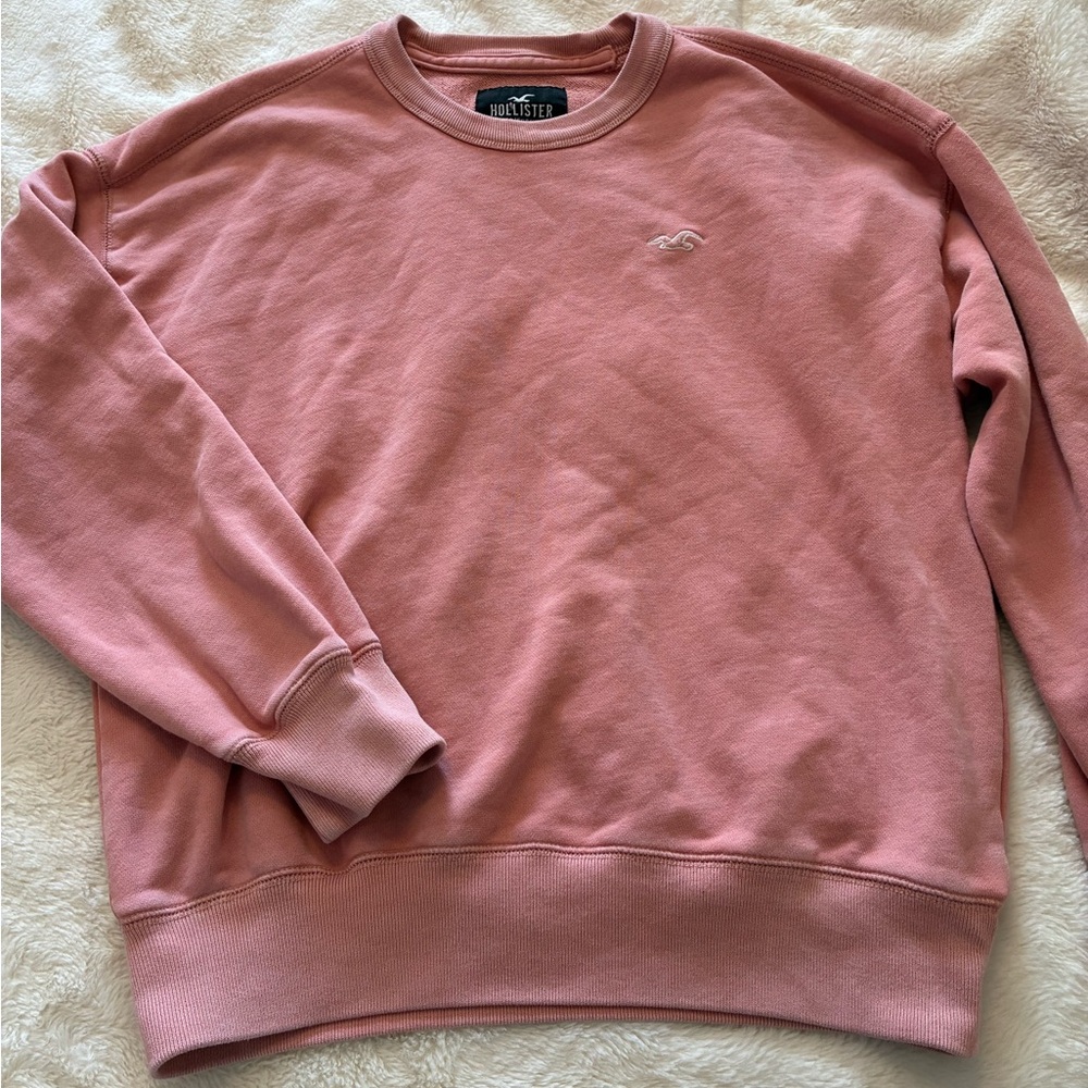 Hollister Women's Pink Crewneck Sweatshirt